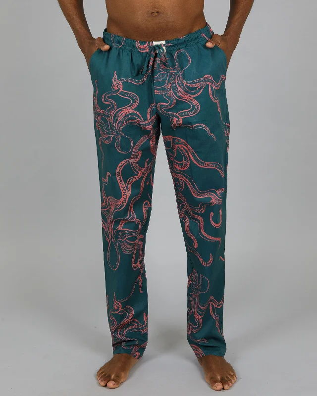 Mens Lounge Pants - Octopus Pink