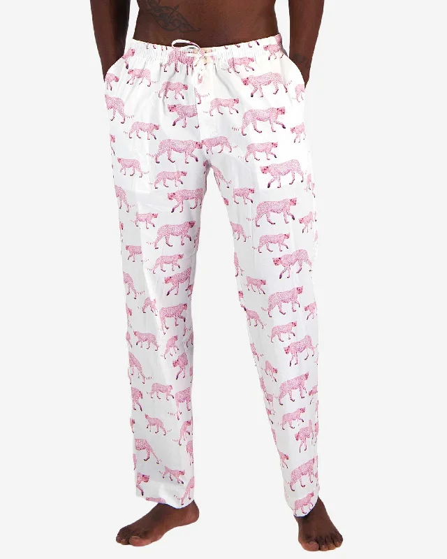 Men's Lounge Pants - Pink Cheetah