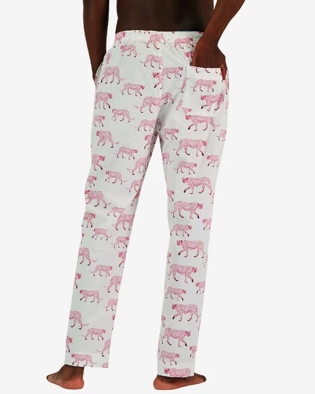 Men's Lounge Pants - Pink Cheetah