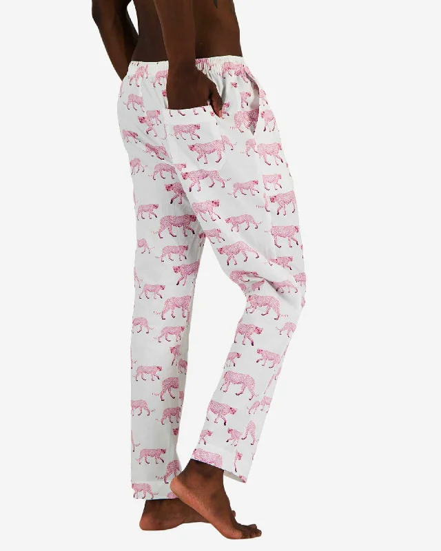 Men's Lounge Pants - Pink Cheetah