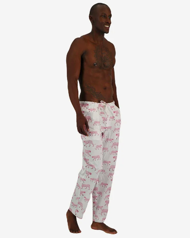 Men's Lounge Pants - Pink Cheetah