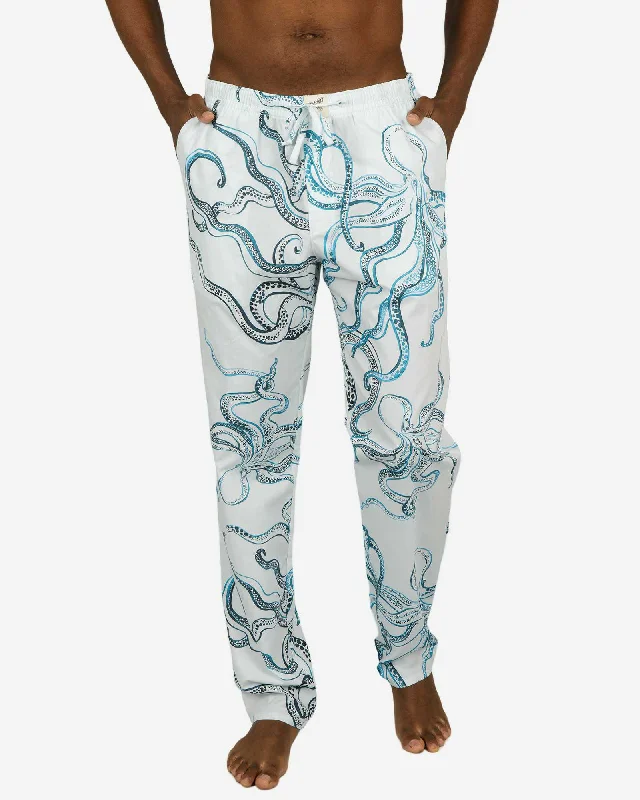 Men's Pyjama Trousers - Octopus Indigo