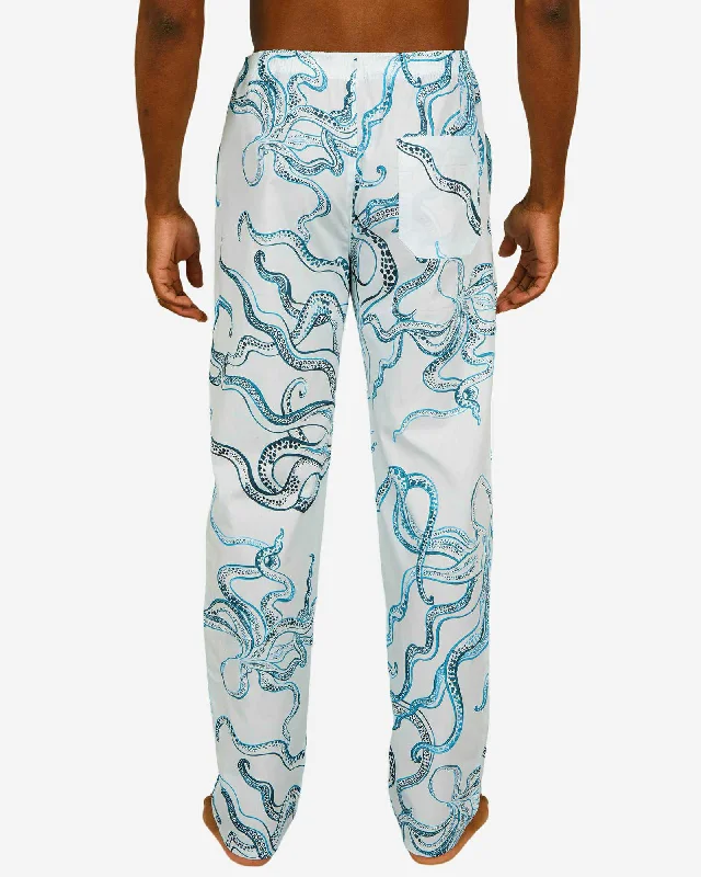 Men's Pyjama Trousers - Octopus Indigo