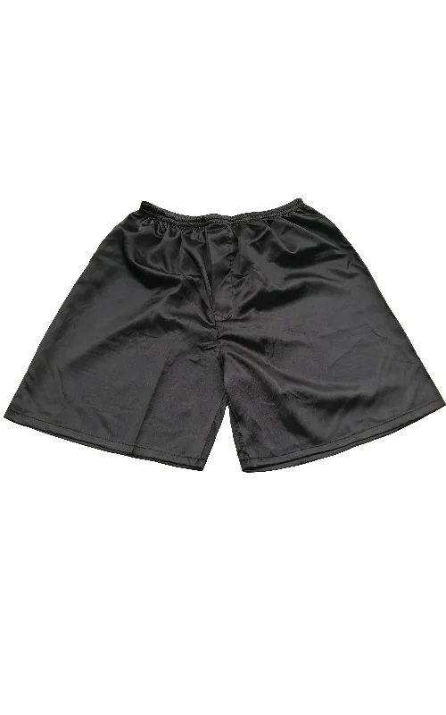 Men's Satin Boxers Shorts Underwear Pack of 2-Black+Purple