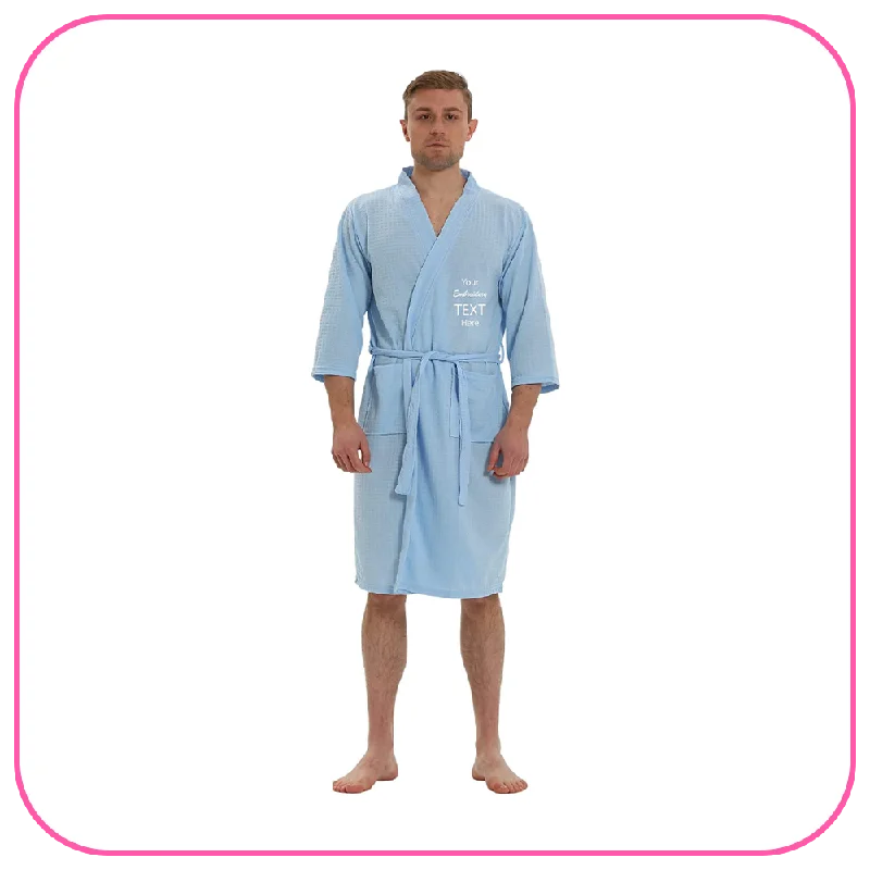 Soft and Comfy Personalized Waffle Robe for Men and Women