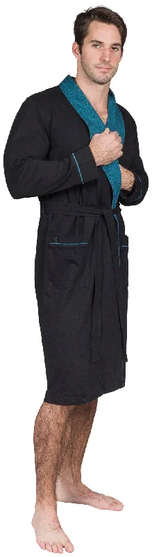 Mens Yugo Support Cotton Knit #9260 Black/Steel Robe