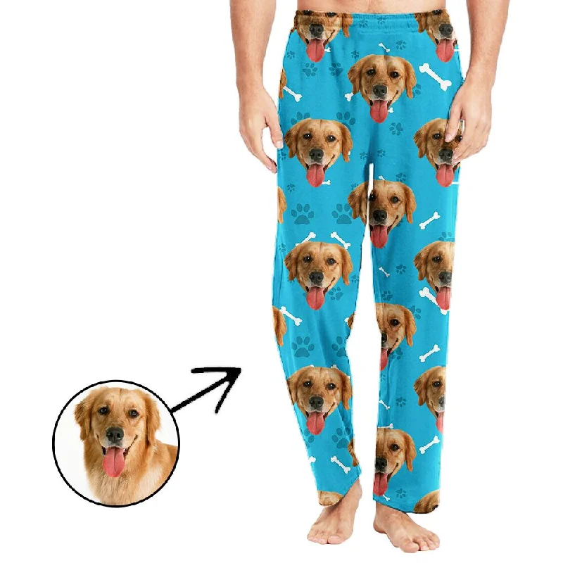 Christmas Gifts Face Pajamas Pants For Men Dog Paw Footprint Dog On Pajama Special Offer