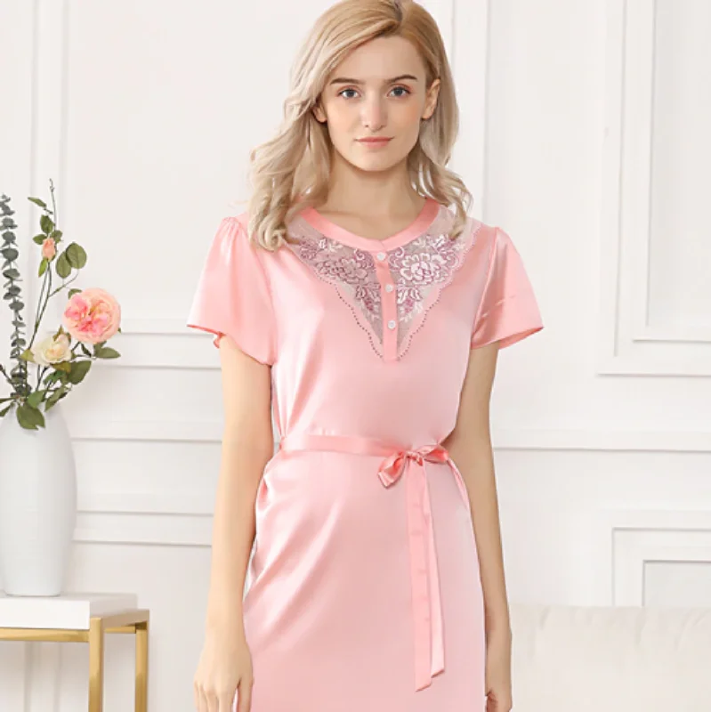 Pure Silk Pink Princess Nightdress