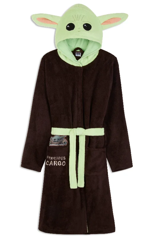 The Mandalorian Baby Yoda Dressing Gown Mens, Mandalorian Hooded Bath Robe