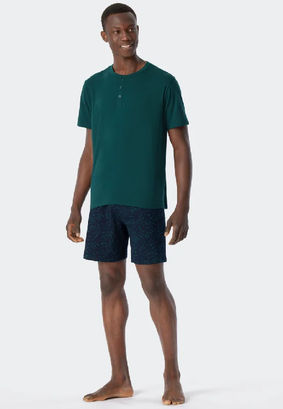 Pyjama Short                   179106 702 dark green