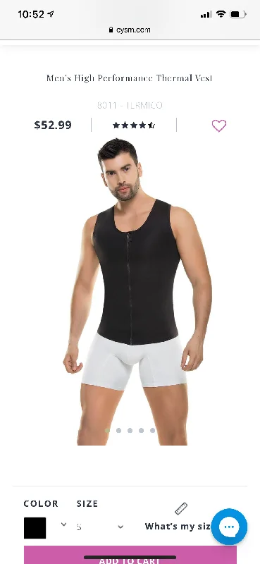 Men’s posture correction thermal vest